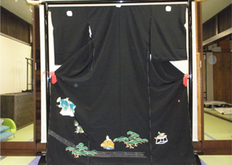 黒留袖　加賀友禅　中政雄