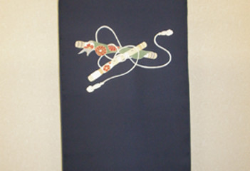 九寸名古屋帯　塩瀬　染の北川